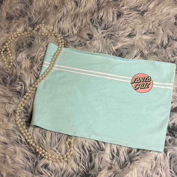 NWOT Brand new Santa Cruz mint with logo tube top size medium - Picture 4 of 5